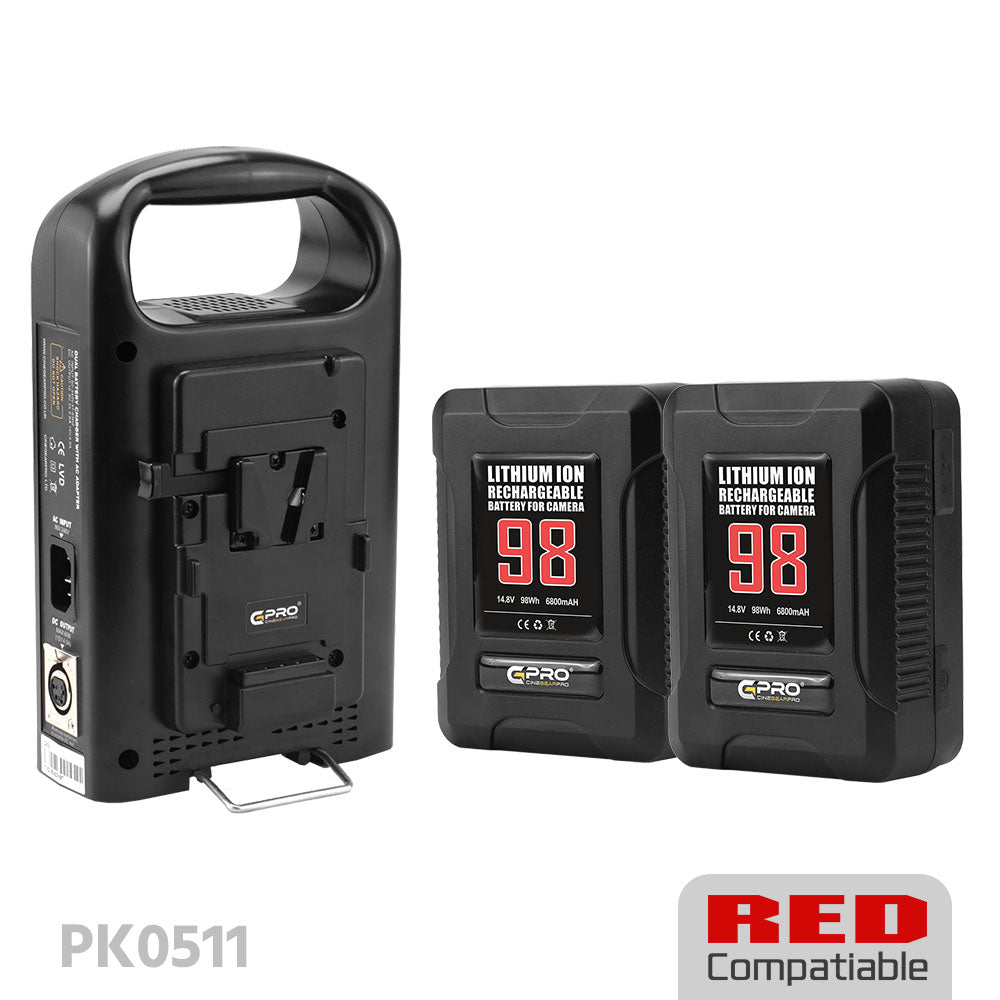 CGPro Ultra Small Size Mini V-Lock Li-Ion V-Mount Battery w/ USB Output (98-270Wh) Battery - CINEGEARPRO