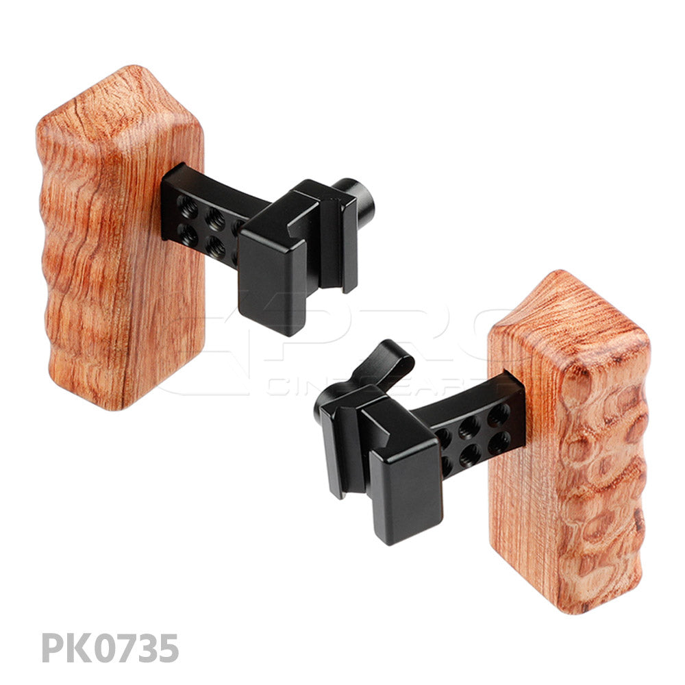 CGPro Mini Wooden Handle Grip with NATO Clamp NATO Handles - CINEGEARPRO