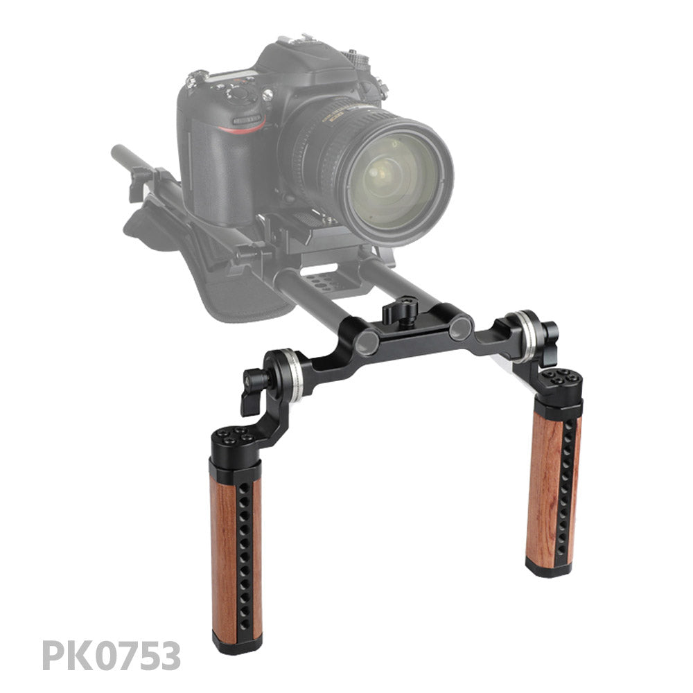 CGPro ARRI Rosette Wooden Dual Handgrip (Pair) Side Handles - CINEGEARPRO