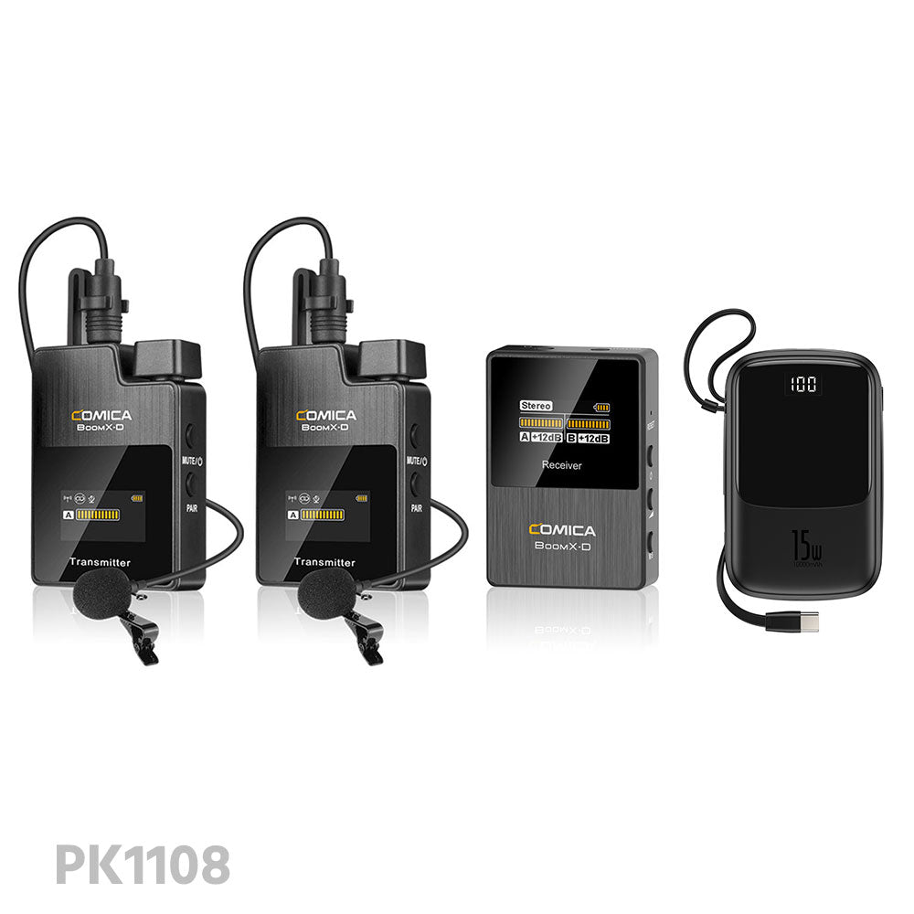 COMICA BoomX-D 2.4G Digital Wireless Microphone System for Mirrorless/DSLR Cameras D1/D2