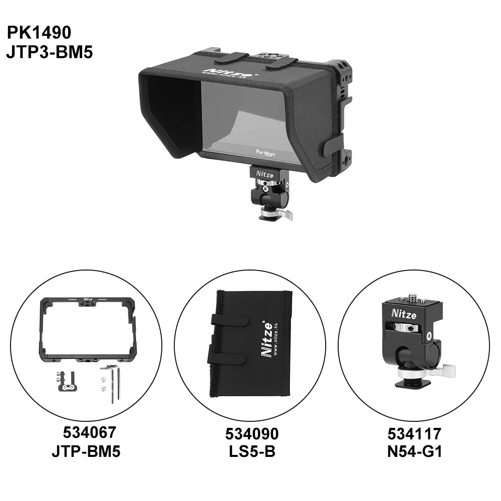 Nitze JTP-BM5 Portkeys BM5 WR/ BM5 III Monitor Cage Kit
