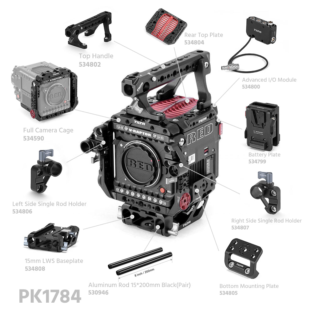 TiLTA ESR-T08 RED V-RAPTOR Cage System Black