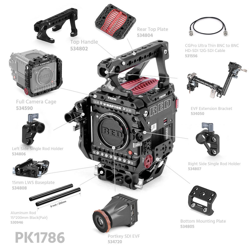 TiLTA ESR-T08 RED V-RAPTOR Cage System Black