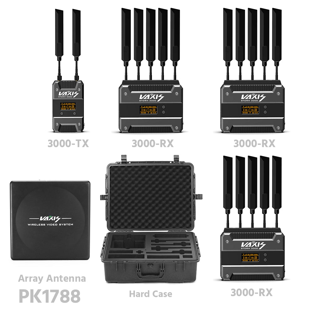 VAXIS Storm 3000 Triple Kit 3G-SDI/HDMI Wireless Transmission System (1000m/3000ft)