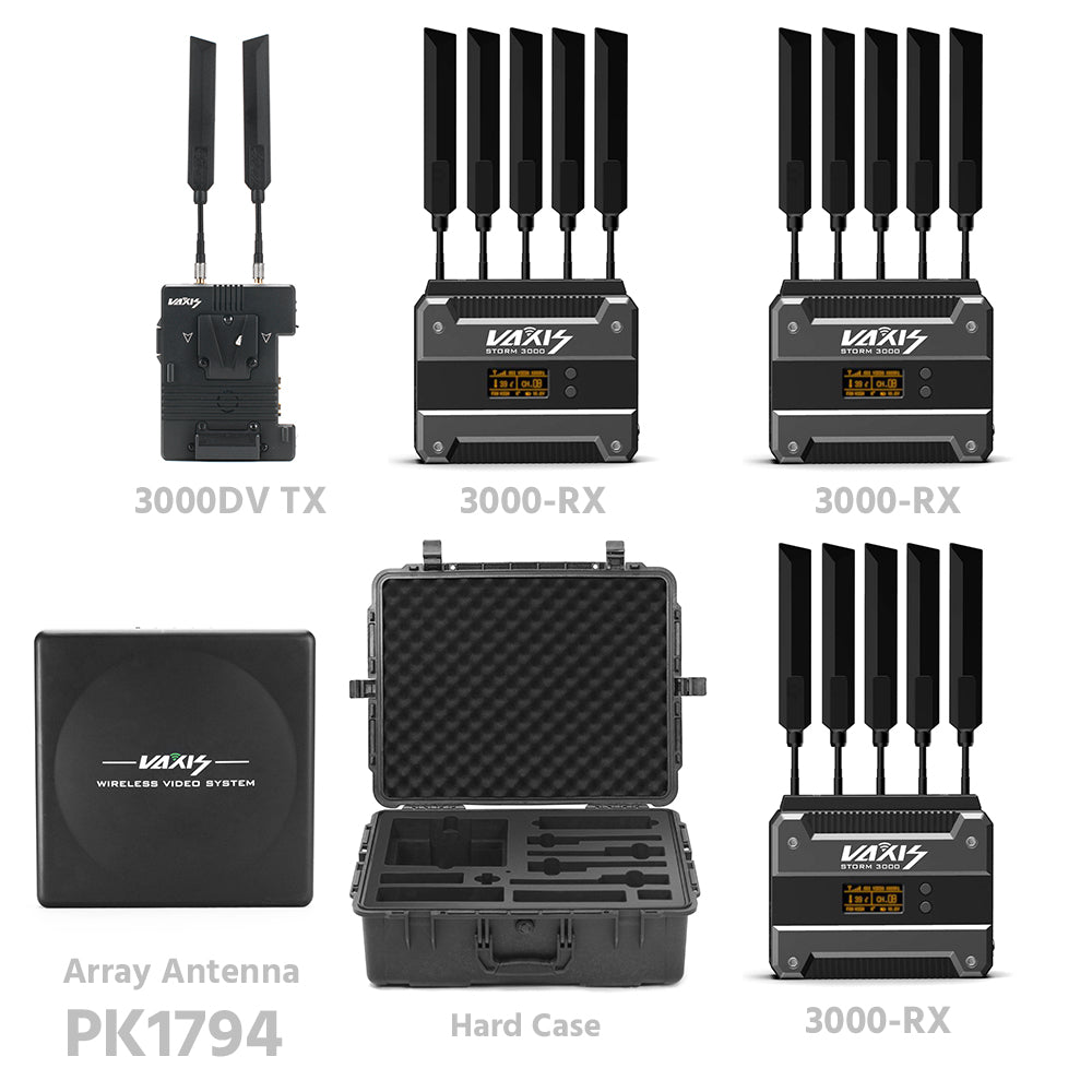 VAXIS Storm 3000DV TX Triple Kit 3G-SDI/HDMI Wireless Transmission System (1000m/3000ft)
