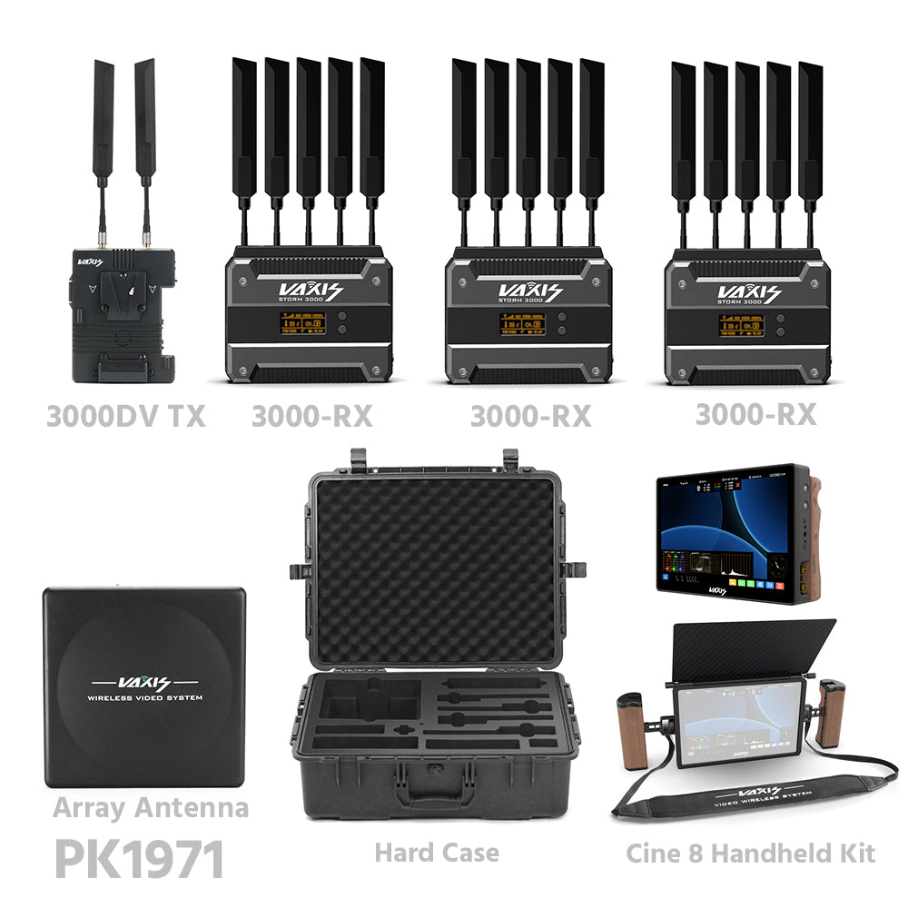 VAXIS Storm 3000DV TX Triple Kit 3G-SDI/HDMI Wireless Transmission System (1000m/3000ft)