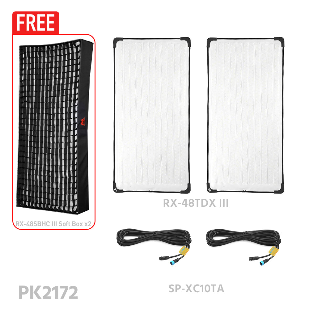 FalconEyes RX-48TDX III 360W Bi-Color Roll-Flex Flexible LED Panel