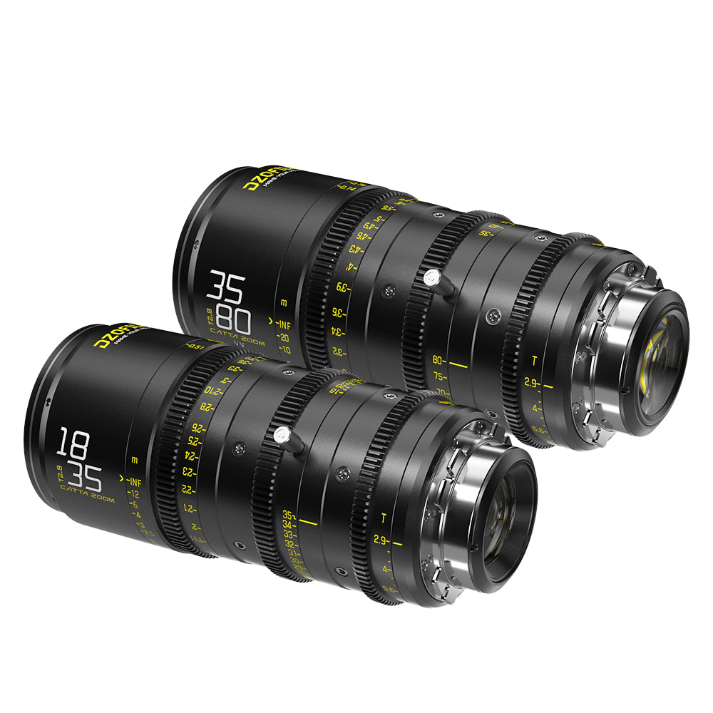 DZOFILM CATTA ACE 18-35 & 35-80mm T2.9 FF Cine Zoom Dual Lens Bundle PL&EF interchangeable Mount