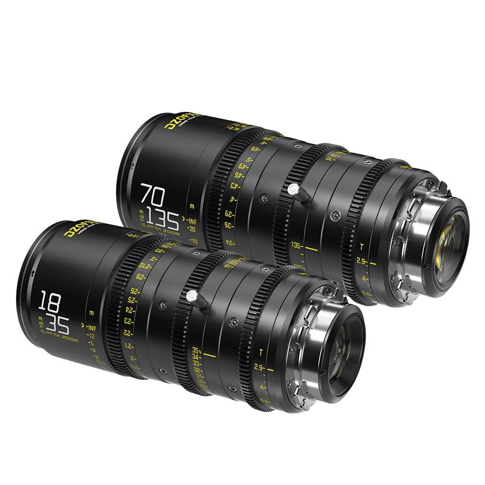 DZOFILM CATTA ACE 18-35 & 70-135mm T2.9 FF Cine Zoom Dual Lens Bundle PL&EF interchangeable Mount