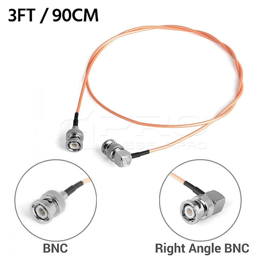 CGPro Ultra Thin Right Angled BNC to BNC Male HD-SDI 6G-SDI Cable SDI Cable - CINEGEARPRO