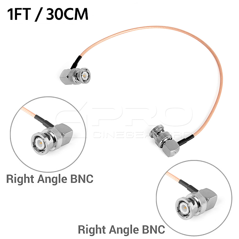 CGPro Ultra Thin Dual Right Angled BNC Male HD-SDI 6G-SDI Cable SDI Cable - CINEGEARPRO