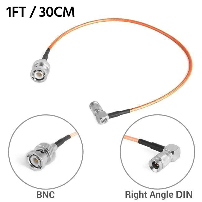 CGPro Ultra Thin Right Angled 1.0/2.3 DIN to BNC Male HD-SDI 6G-SDI Cable SDI Cable - CINEGEARPRO