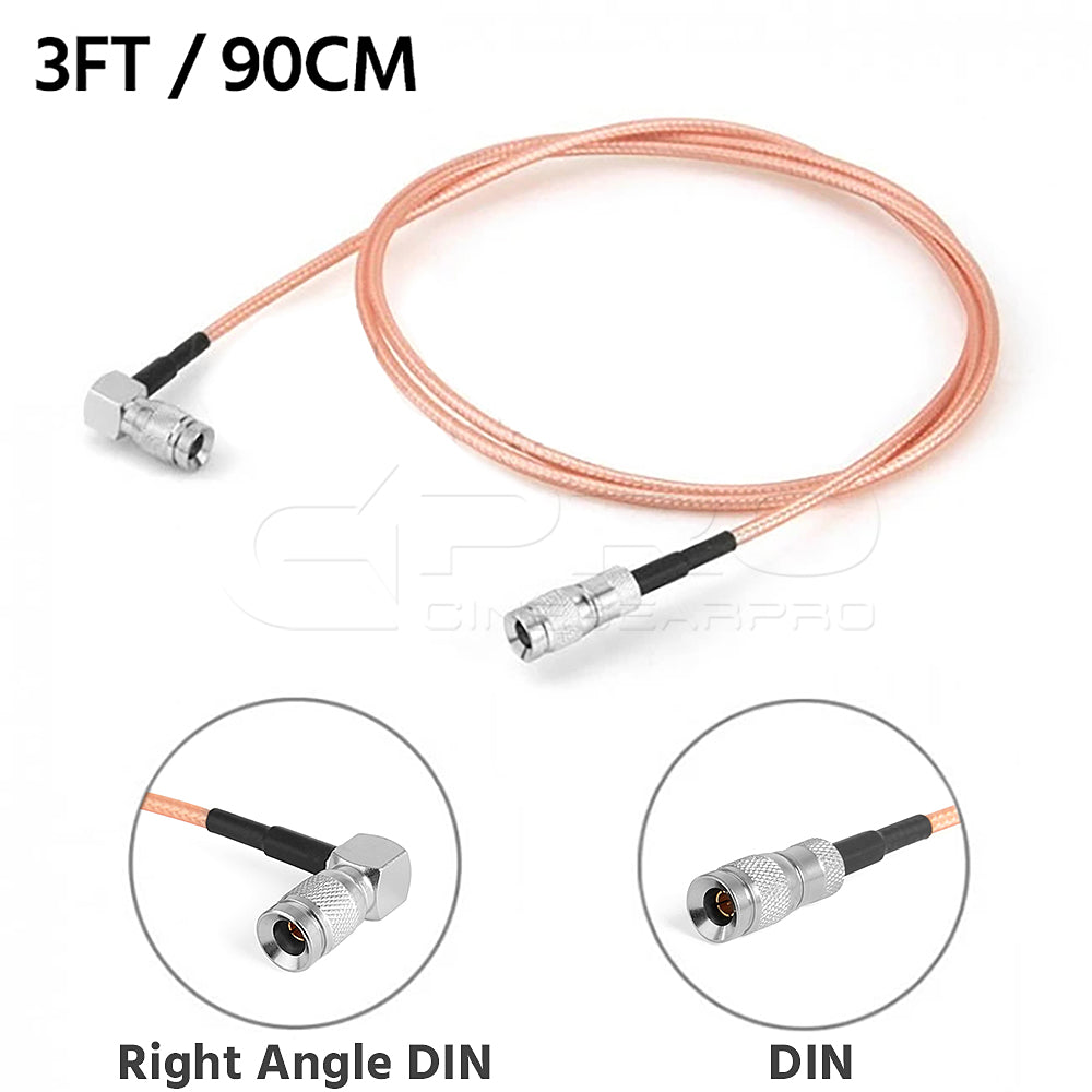 CGPro Ultra Thin Right Angled 1.0/2.3 DIN to DIN HD-SDI 6G-SDI Cable SDI Cable - CINEGEARPRO