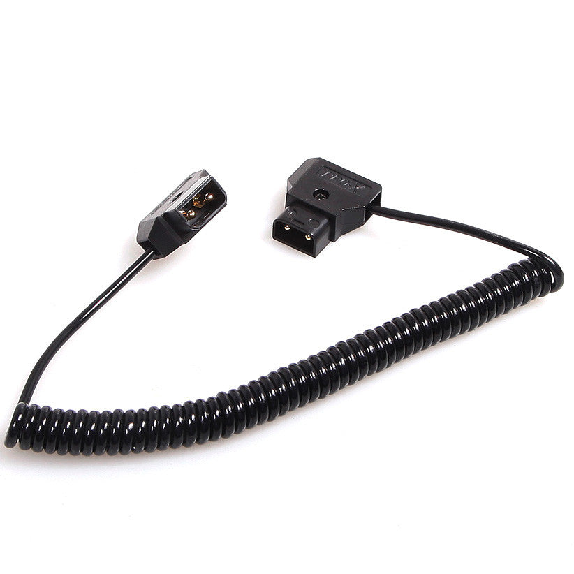 CGPro Coiled D-TAP Male to Male 2 Pin Extension Cable for DSLR Rig Power Cable - CINEGEARPRO