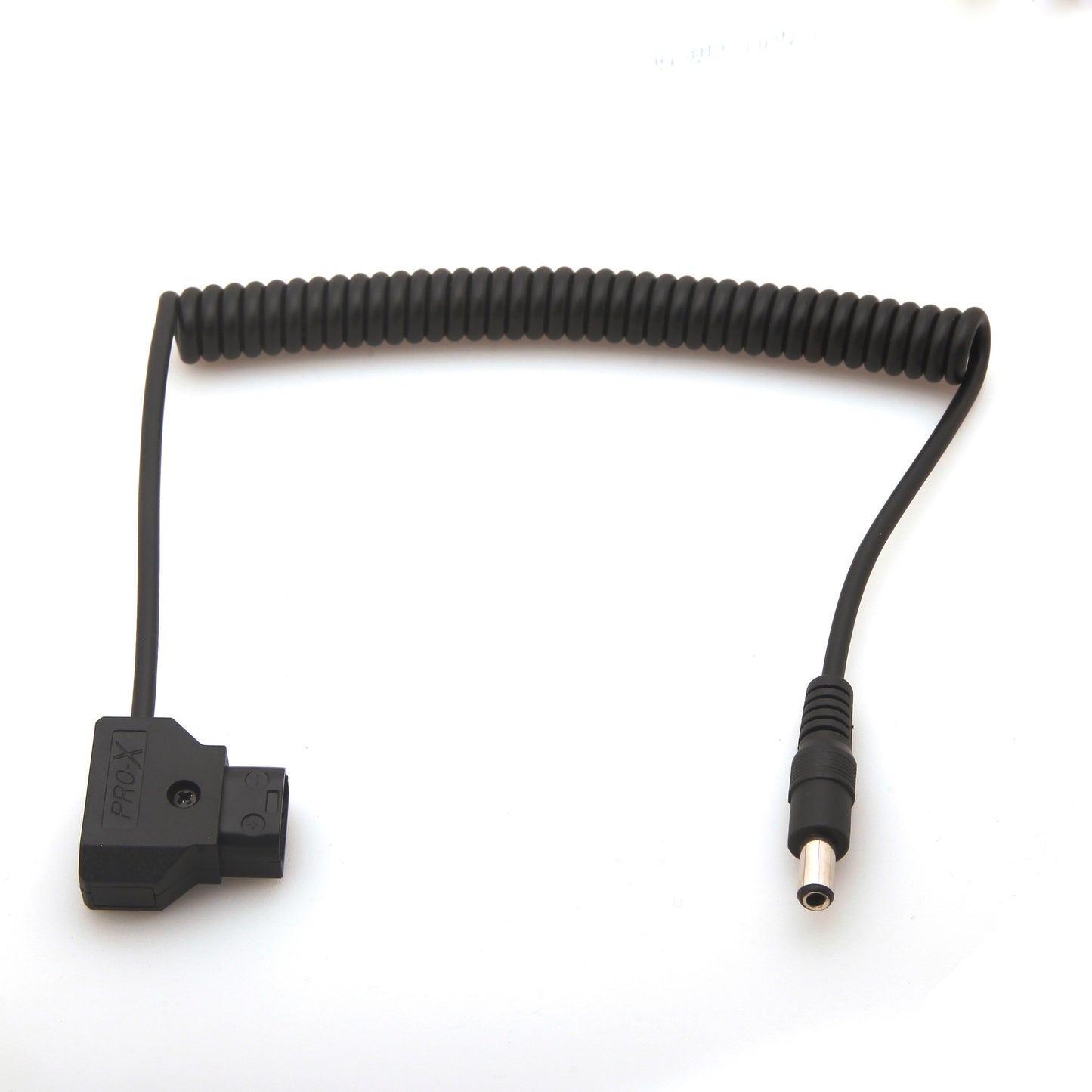 CGPro Coiled D-Tap Male to DC 5.5x2.5mm Cable for DSLR Rig Power V-Mount Anton Battery Power Cable - CINEGEARPRO