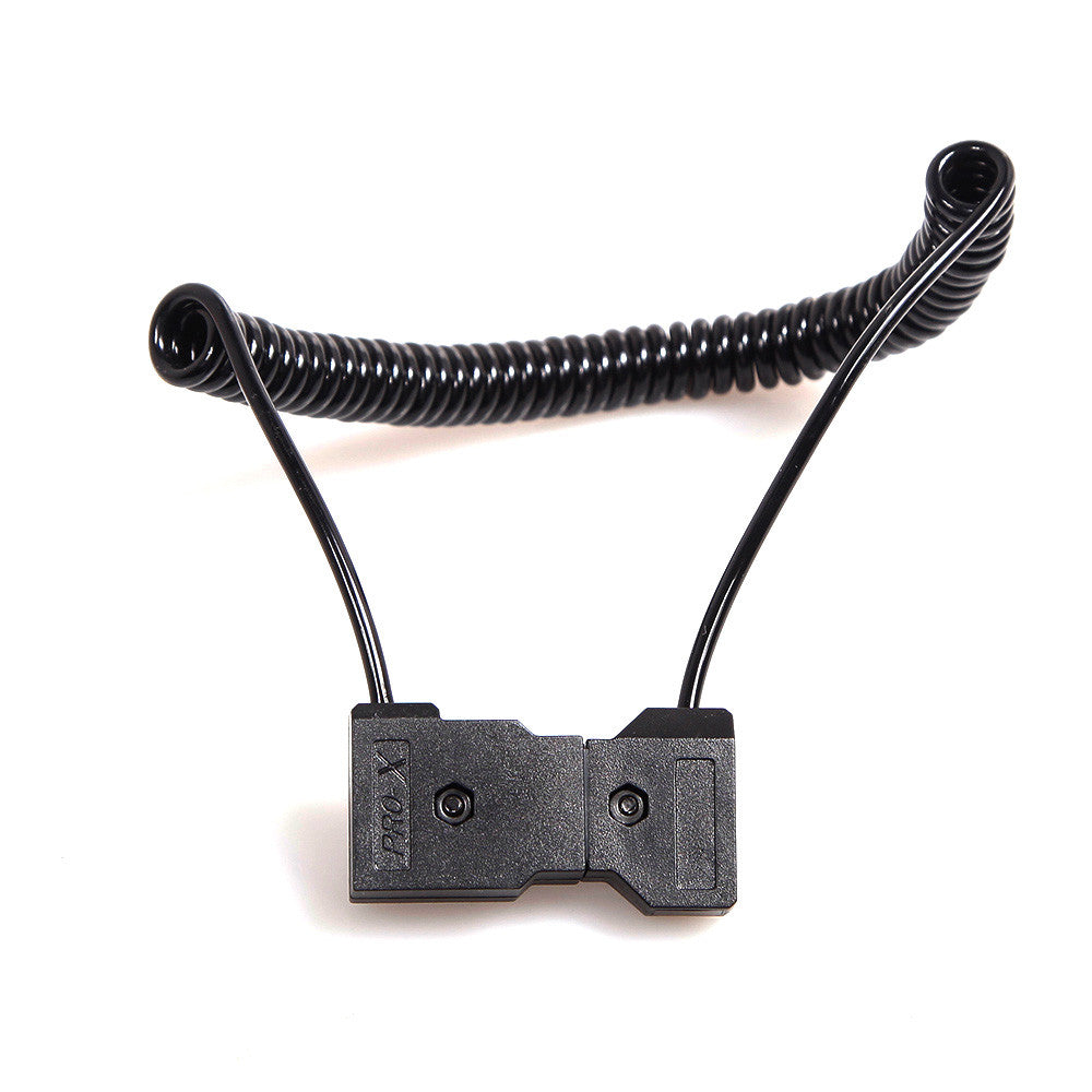 CGPro Coiled D-TAP Male to Female 2 Pin Extension Cable for DSLR Rig Power Cable - CINEGEARPRO