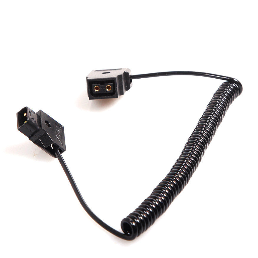 CGPro Coiled D-TAP Male to Female 2 Pin Extension Cable for DSLR Rig Power Cable - CINEGEARPRO