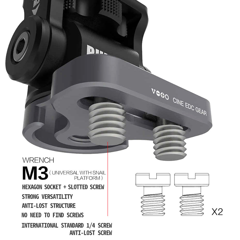 Vlogger Multi-Functional Monitor Mounting Kit Built-in HDMI Cable Clamp Mount - CINEGEARPRO