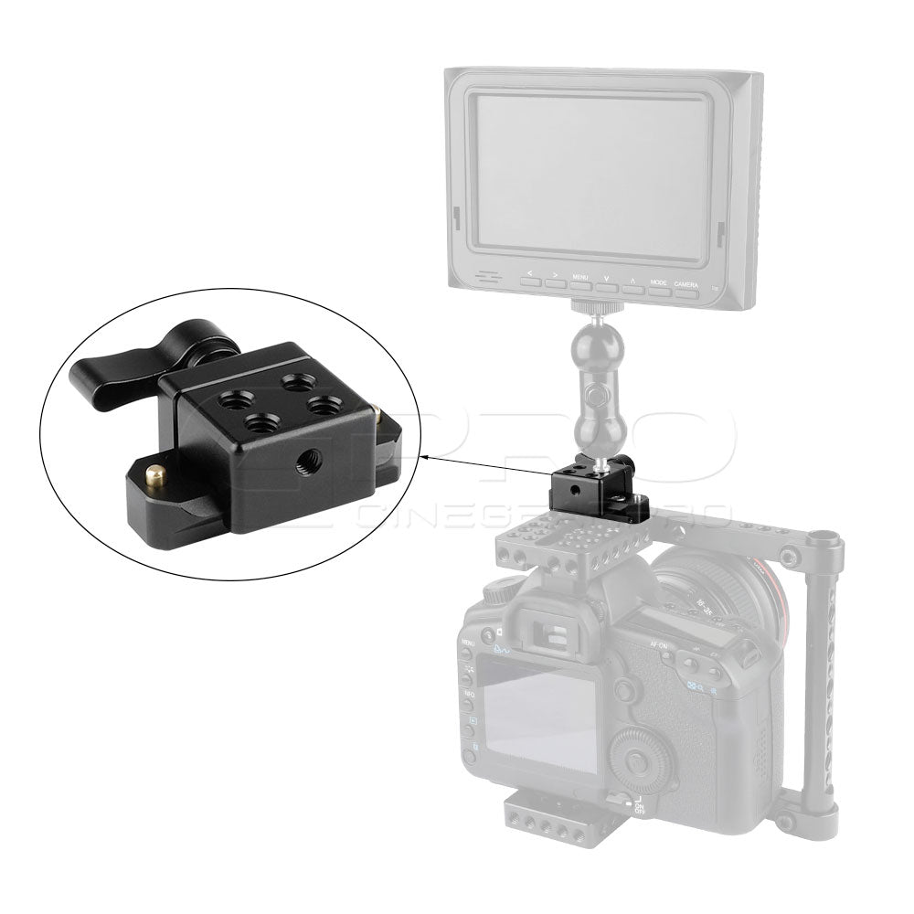 CGPro NATO Rail Clamp Quick Release Swat Rail Clamp With 1/4"-20 Mounting Points