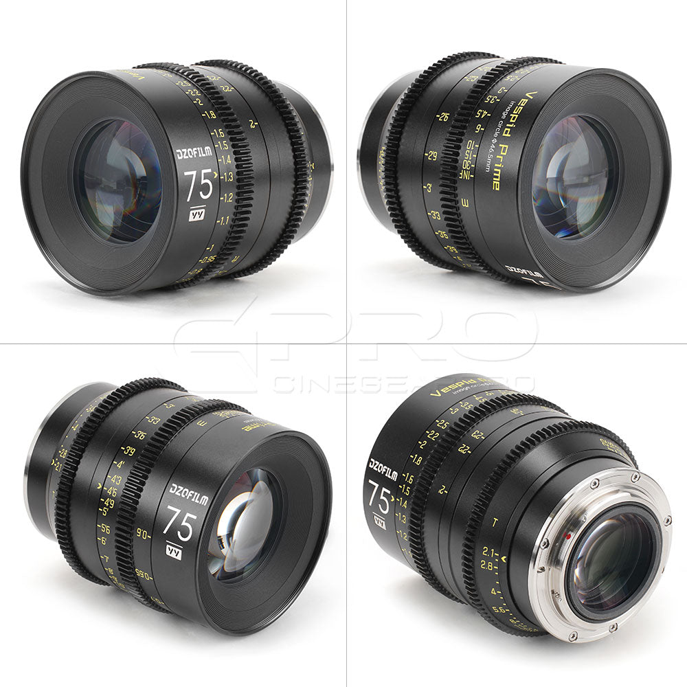 DZOFILM 75mm T2.1 VESPID Prime Full Frame Cinema Lens PL&EF interchangeable Mount