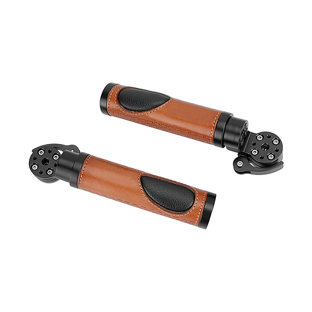 CGPro 2× Genuine Leather Hand Grip With ARRI Rosette M6 Thumbscrew Knob For Handheld DSLR Camera Shoulder Mount Rig