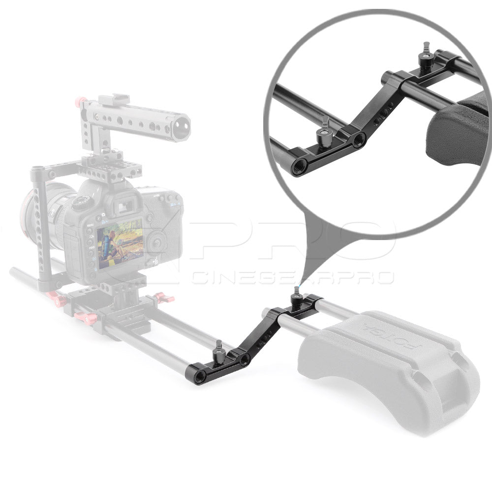 CGPro Z-shape Offset Braket Clamp Mount Block Rig Raiser Movie Kit for 15mm Rod - CINEGEARPRO