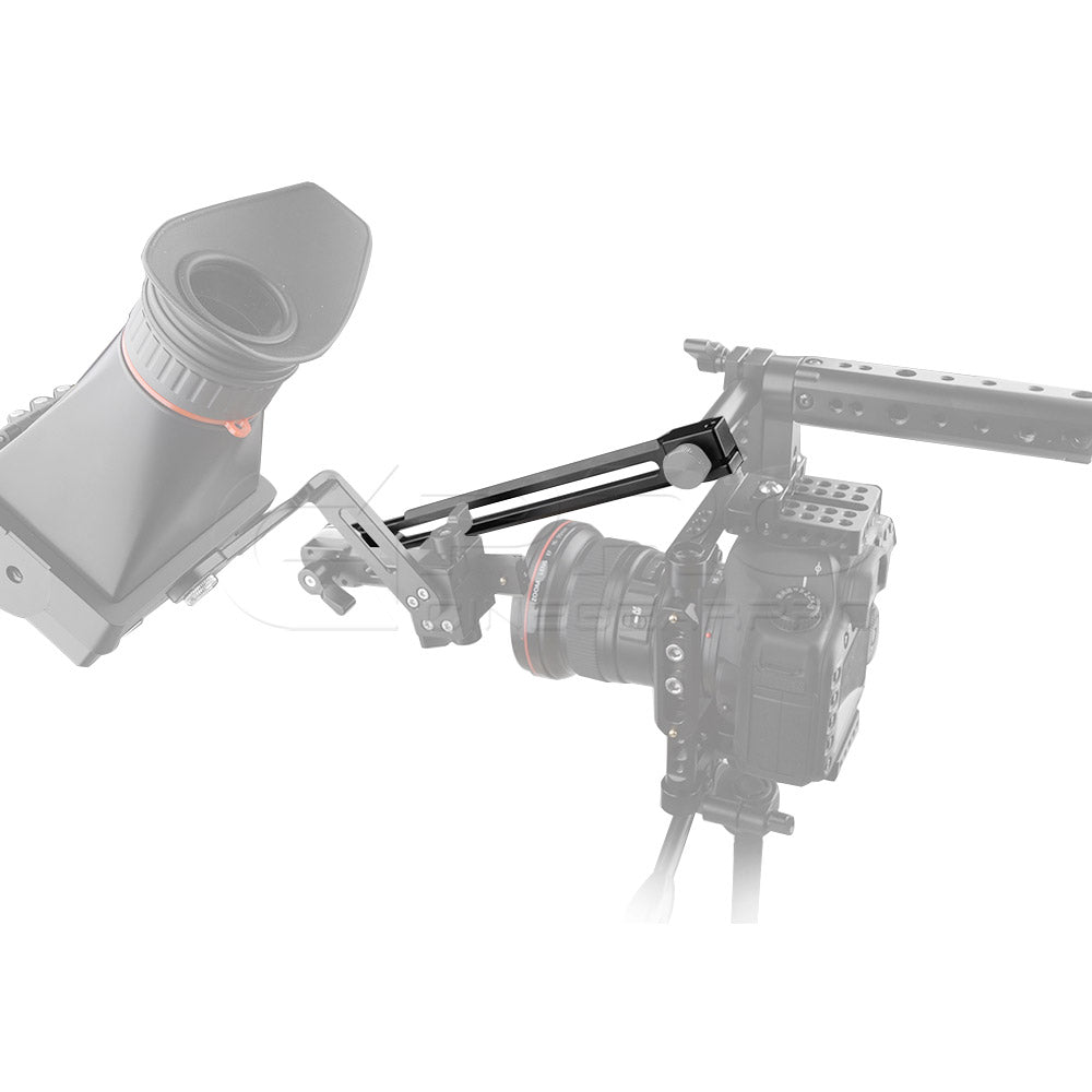 CGPro NATO Rail With 15mm Rod Clamp to M6 ARRI Rosette Mount - CINEGEARPRO