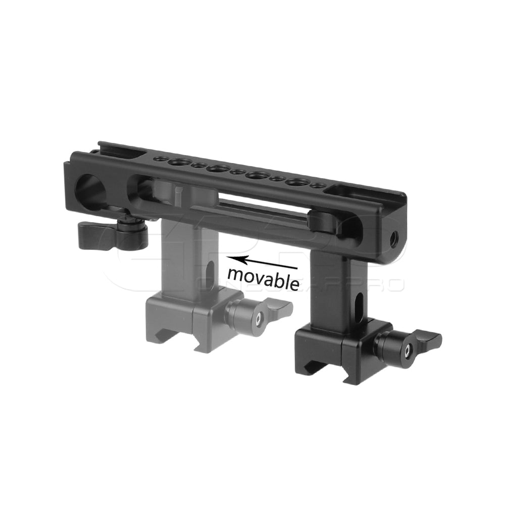 CGPro NATO Top Handgrip (Aluminum) With Built-in 15mm Rod Clamp & Shoe Mount Adapters For DSLR Camera Cage Kit Top Handles - CINEGEARPRO