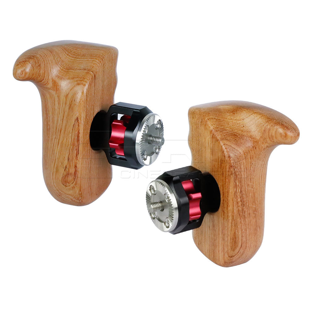 CGPro Wooden Handle Grip with ARRI Rosette Mount handle - CINEGEARPRO