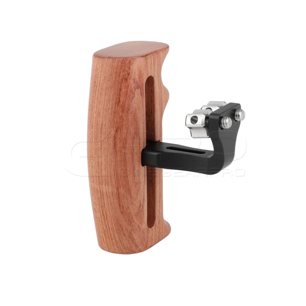 CGPro Versatile Wooden Handgrip With Invertible & Adjustable 1/4" Thumbscrew Connection (Either Side) Wooden Handles - CINEGEARPRO