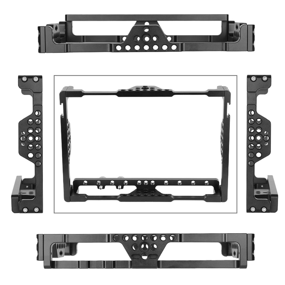 CGPro LILLIPUT H7 H7S 7 Inch 4K Monitor Cage Kit Protective Armor With 1/4" Mounting Points & Shoe Mounts