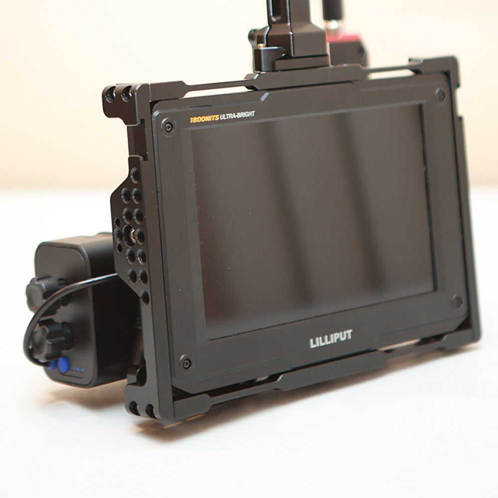 CGPro LILLIPUT H7 H7S 7 Inch 4K Monitor Cage Kit Protective Armor With 1/4" Mounting Points & Shoe Mounts