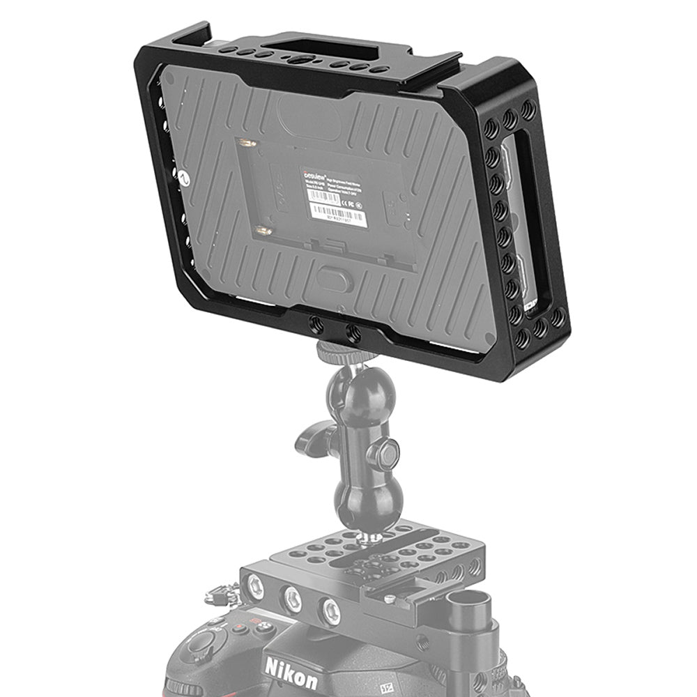 CGPro Desview R6 UHB 5.5 Inch 2800nit 4K Monitor Protective Cage Kit With 1/4" Mounting Points & Shoe Mount