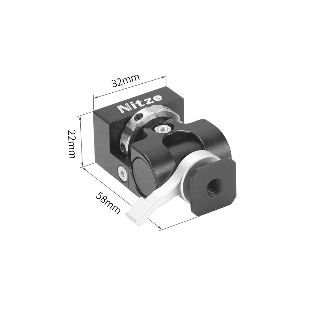 Nitze ELF N54-G1 Series Monitor Holder (QR Cold Shoe to 1/4"-20 Screw With ARRI Locating pins)