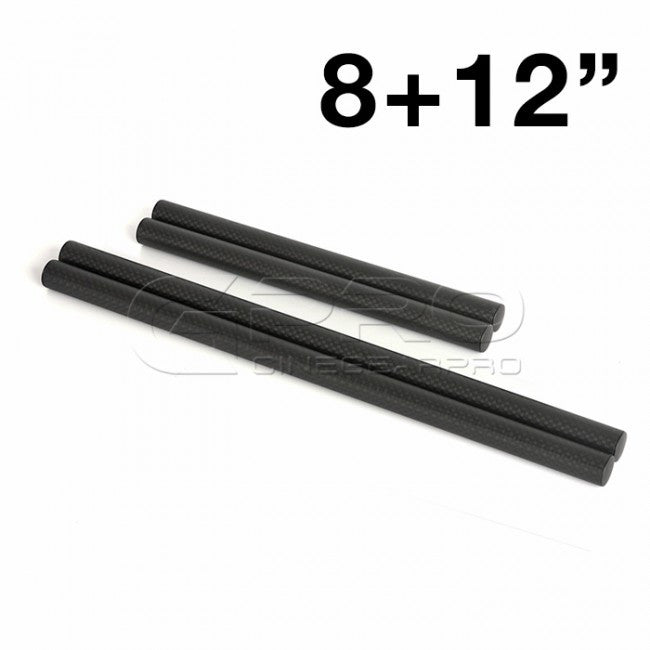 LanParte CFR-200 CFR-300 High Strength 15mm Carbon Fibre Rods (8 - 18 inch) Support Rods - CINEGEARPRO