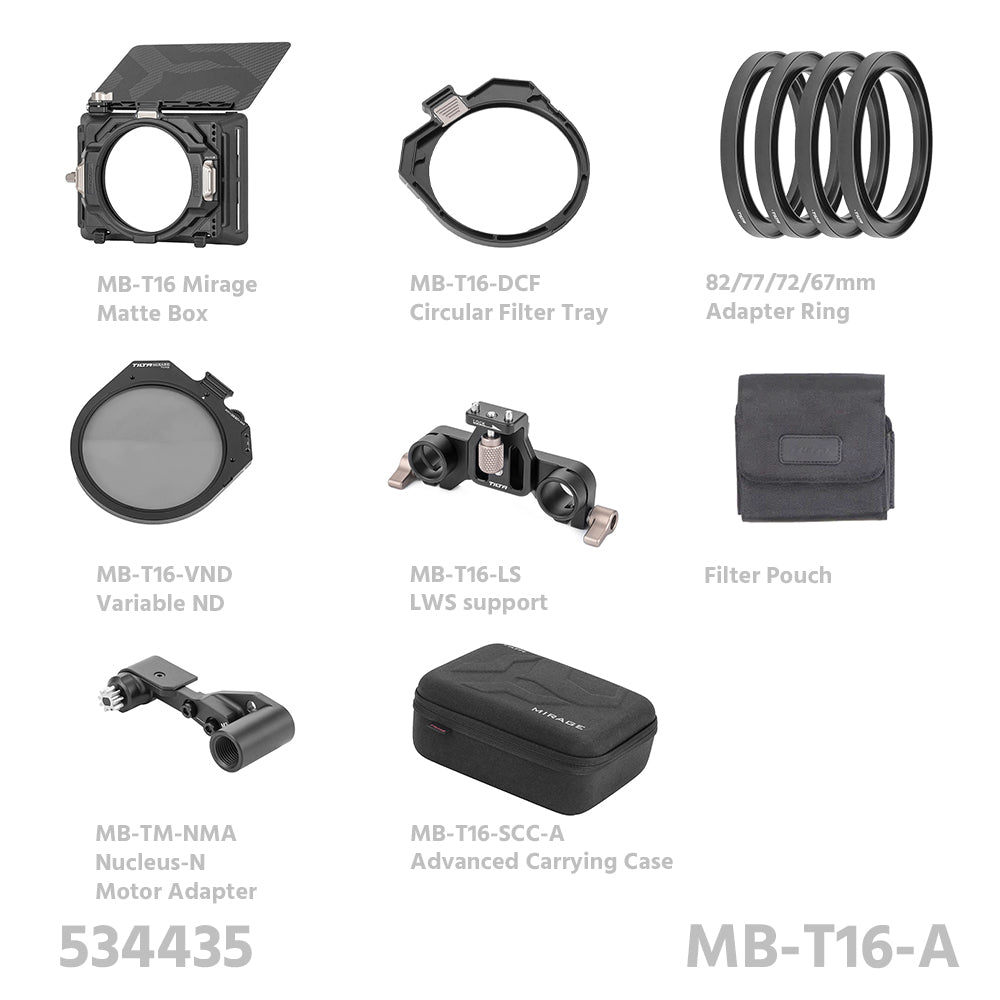 TiLTA MB-T16 Mirage Matte Box Motorized VND / 4x5.65" Filter Support