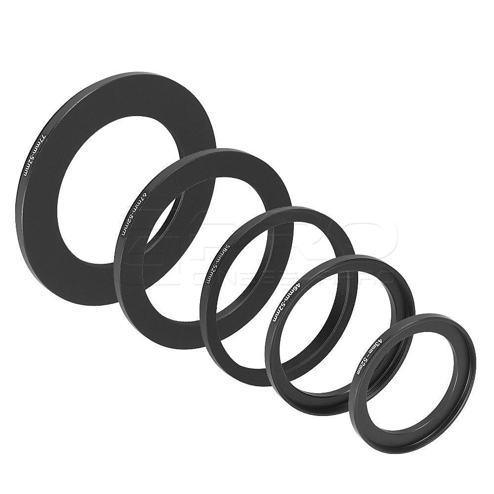 CGPro Aluminum Step-Up/Down lens Ring 52mm