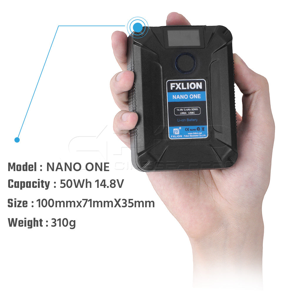 FXLION Nano One Pocket 50Wh 14.8V V-Mount Lithium-Ion V-Lock Battery Battery - CINEGEARPRO