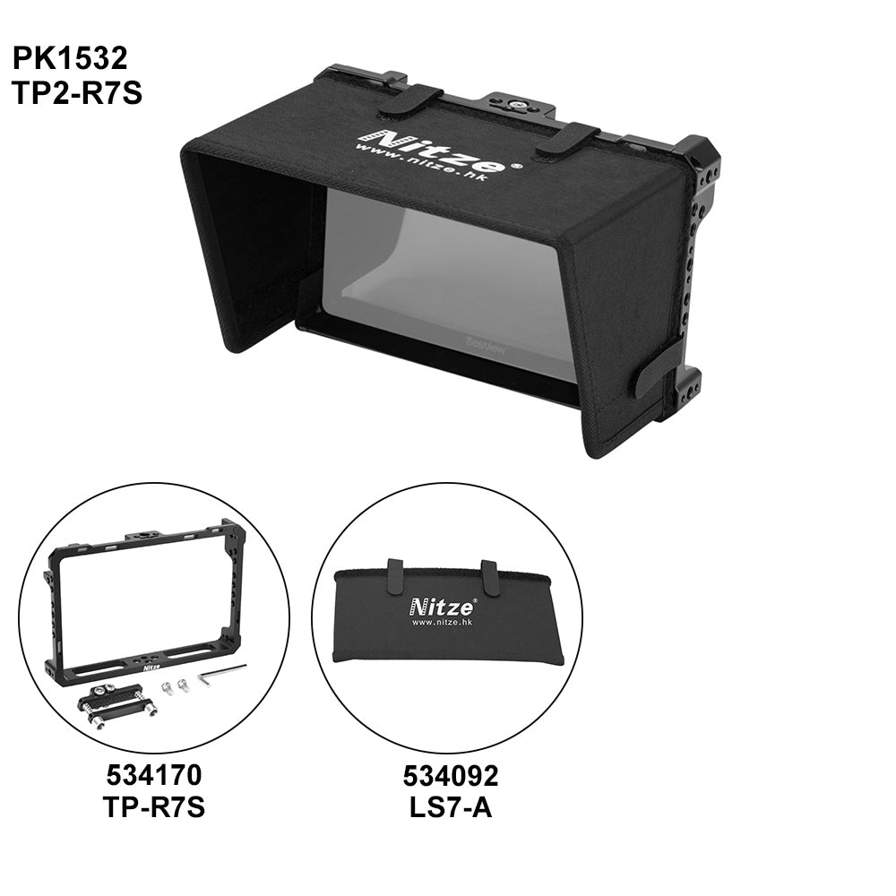 Nitze TP-R7S Monitor Cage Kit for Desview R7S/R&S II 7” Monitor