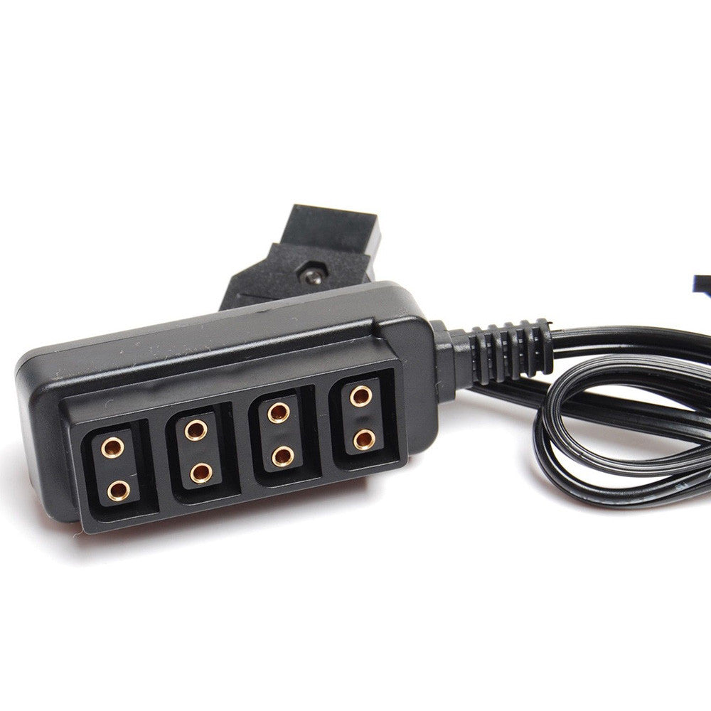 CGPro Male D-Tap Power Tap to 4 Female D-Tap P-Tap Hub Adapter for Photography Power Power Cable - CINEGEARPRO