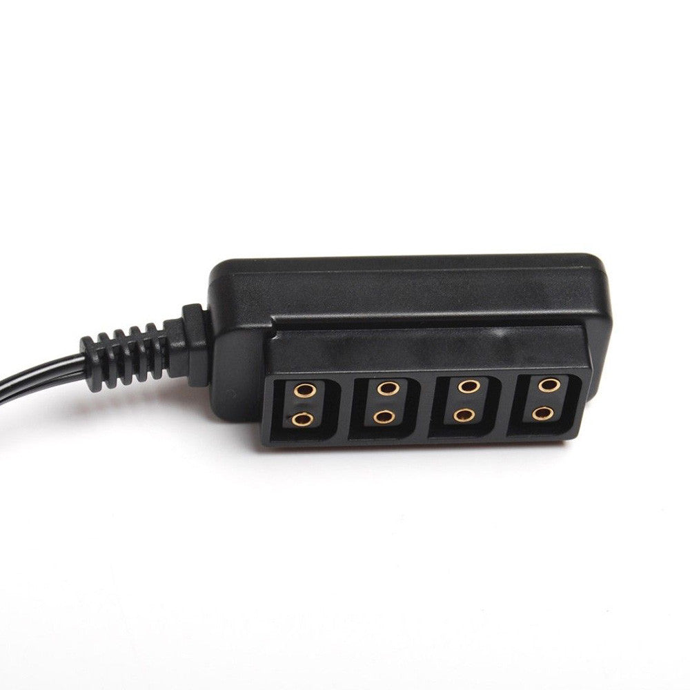 CGPro Male D-Tap Power Tap to 4 Female D-Tap P-Tap Hub Adapter for Photography Power Power Cable - CINEGEARPRO