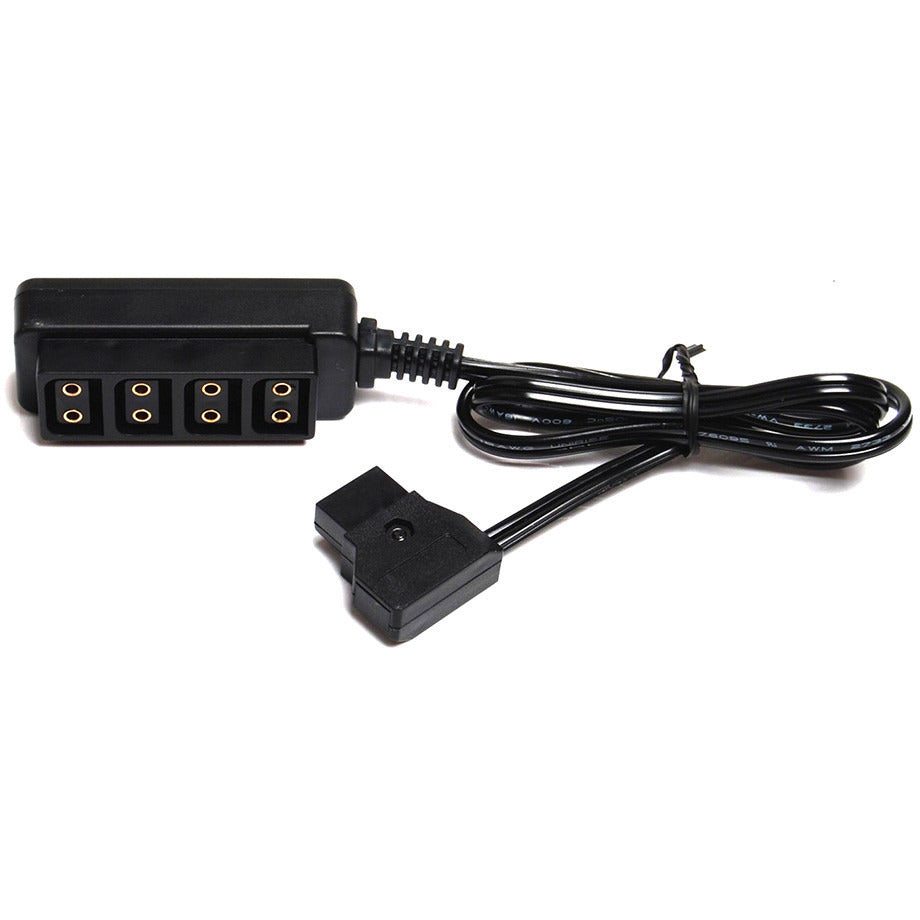 CGPro Male D-Tap Power Tap to 4 Female D-Tap P-Tap Hub Adapter for Photography Power Power Cable - CINEGEARPRO