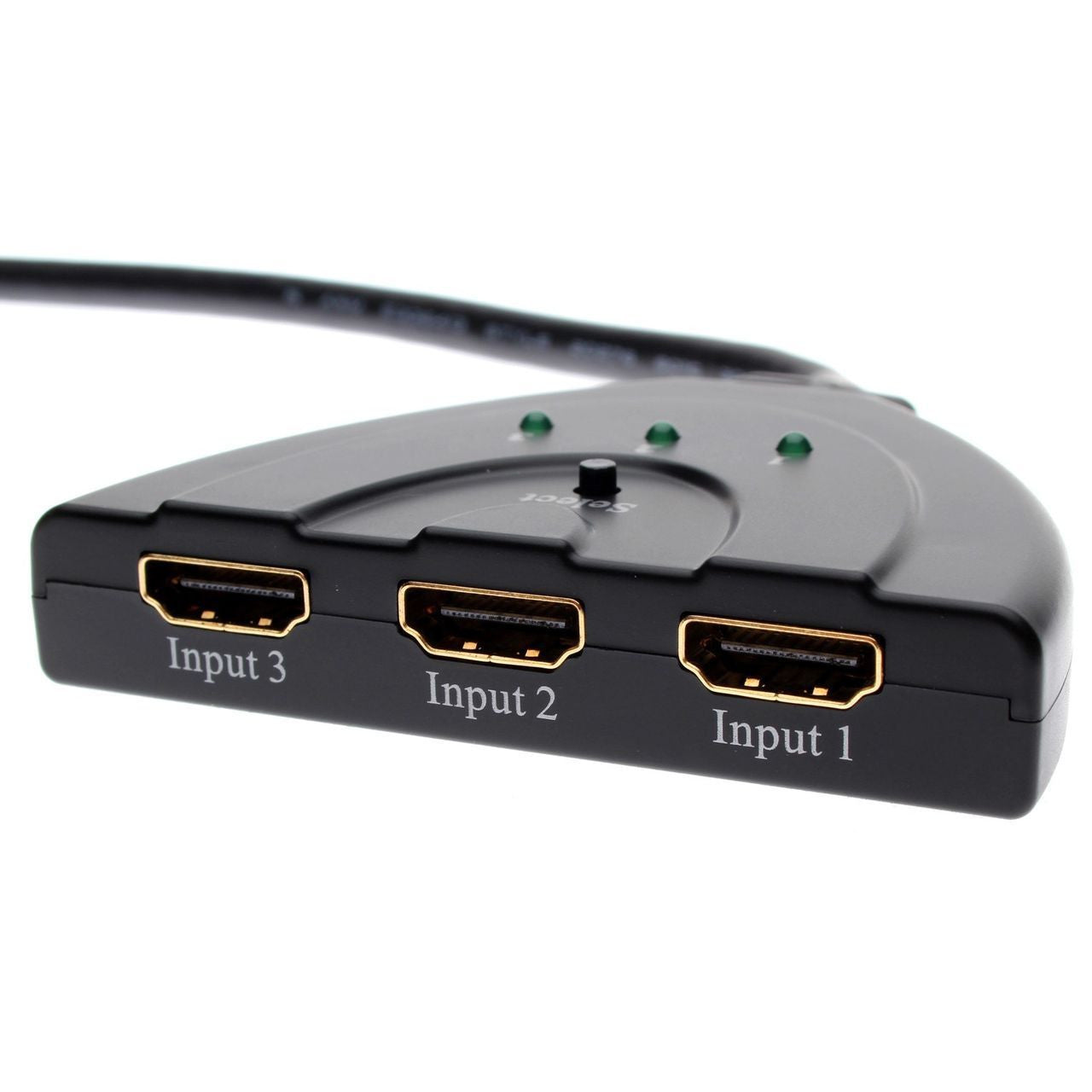CGPro 3 Ports HDMI 1.3 Splitter Switcher 3x1 Auto Switch 3-In-1-Out With 50 CM Pigtail Cable HDMI Cable - CINEGEARPRO