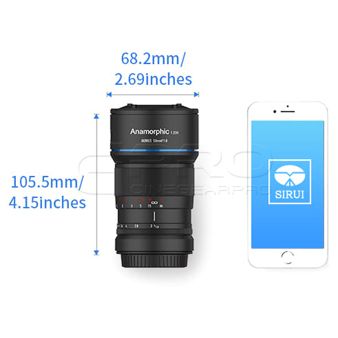 SIRUI 50mm F1.8 Anamorphic 1.33X Lens Lens - CINEGEARPRO