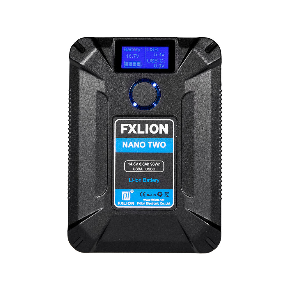 FXLION Nano Two Pocket V-Lock Battery 98Wh 14.8V V-Mount Battery - CINEGEARPRO