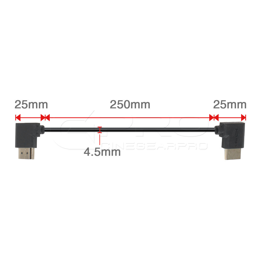 CGPro 90 degree Right Angled HDMI Cable Type A To Type A Version 1.4