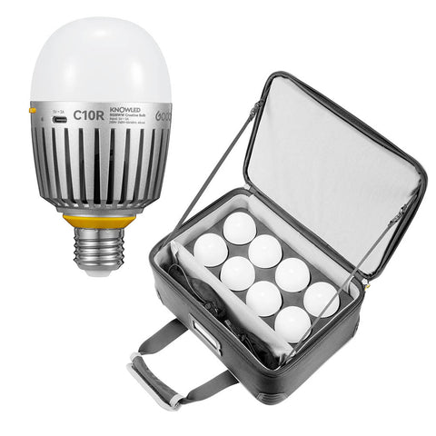 GODOX KNOWLED C10R K8 E27 RGBWW Creative Bulb 8-Light Kit For Practical Set Lighting