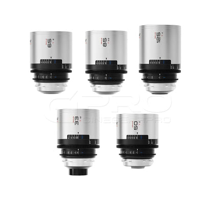 BLAZAR Remus 1.5X 5 Lens Set Full Frame Anamorphic Lens (33/50/65/85/125mm) (Silver)