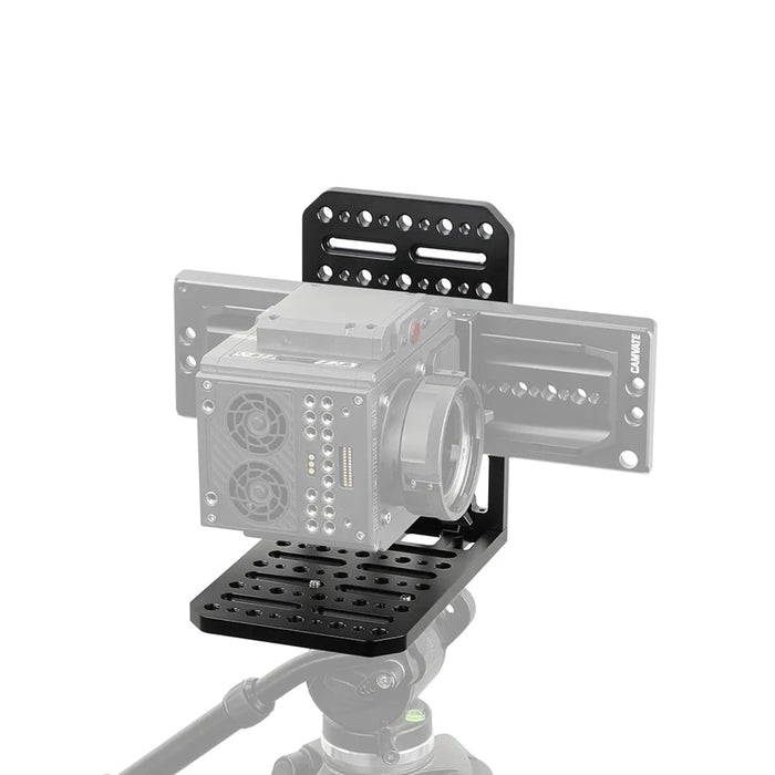 Cingrippro Double Cheese Plate L Type Extension Mounting Platform With 1/4" & 3/8" Thread Holes For Camcorder / ARRI 12" Dovetail Plate