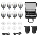 GODOX KNOWLED C10R K8 E27 RGBWW Creative Bulb 8-Light Kit For Practical Set Lighting